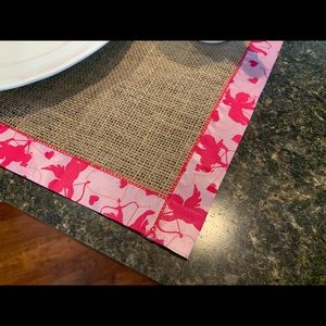 Pretty Pink Valentine Day Cupid Placemats